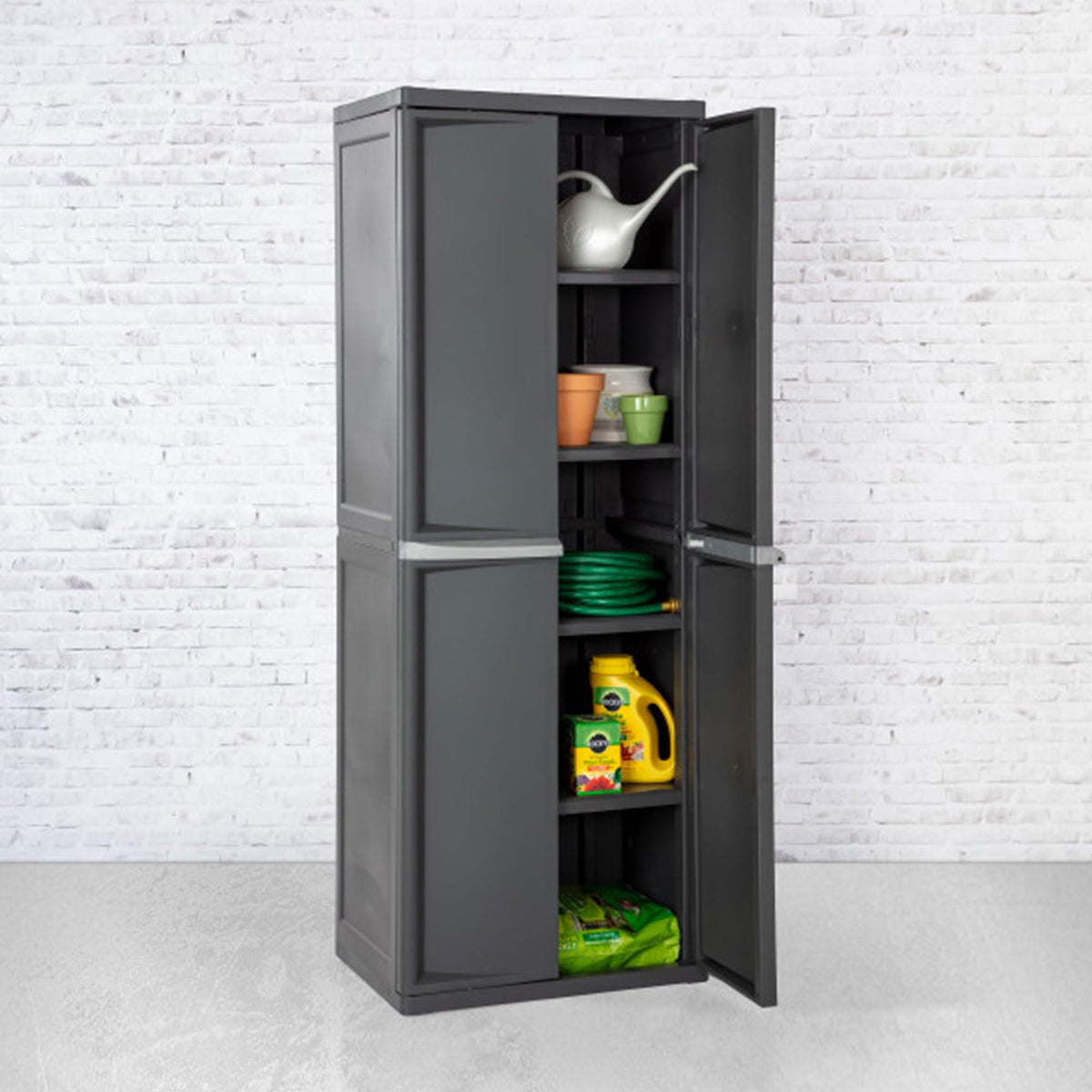 4 Shelf Lockable Utility Storage Cabinet N24365