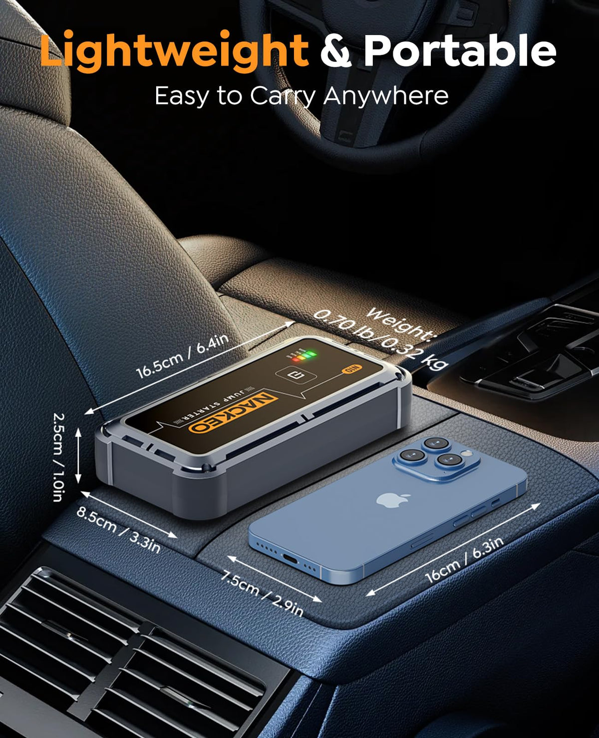 Portable Car Battery Jump Starter 5000A 12V S4127