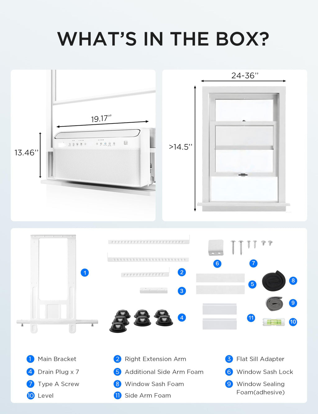 U-Shaped Window Air Conditioner J408