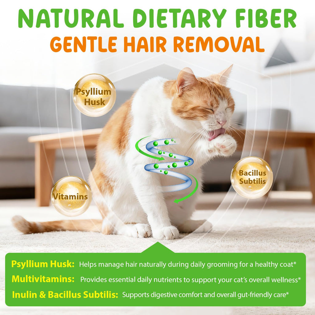 Natural Cat Hairball Treatment with Vitamins V6781