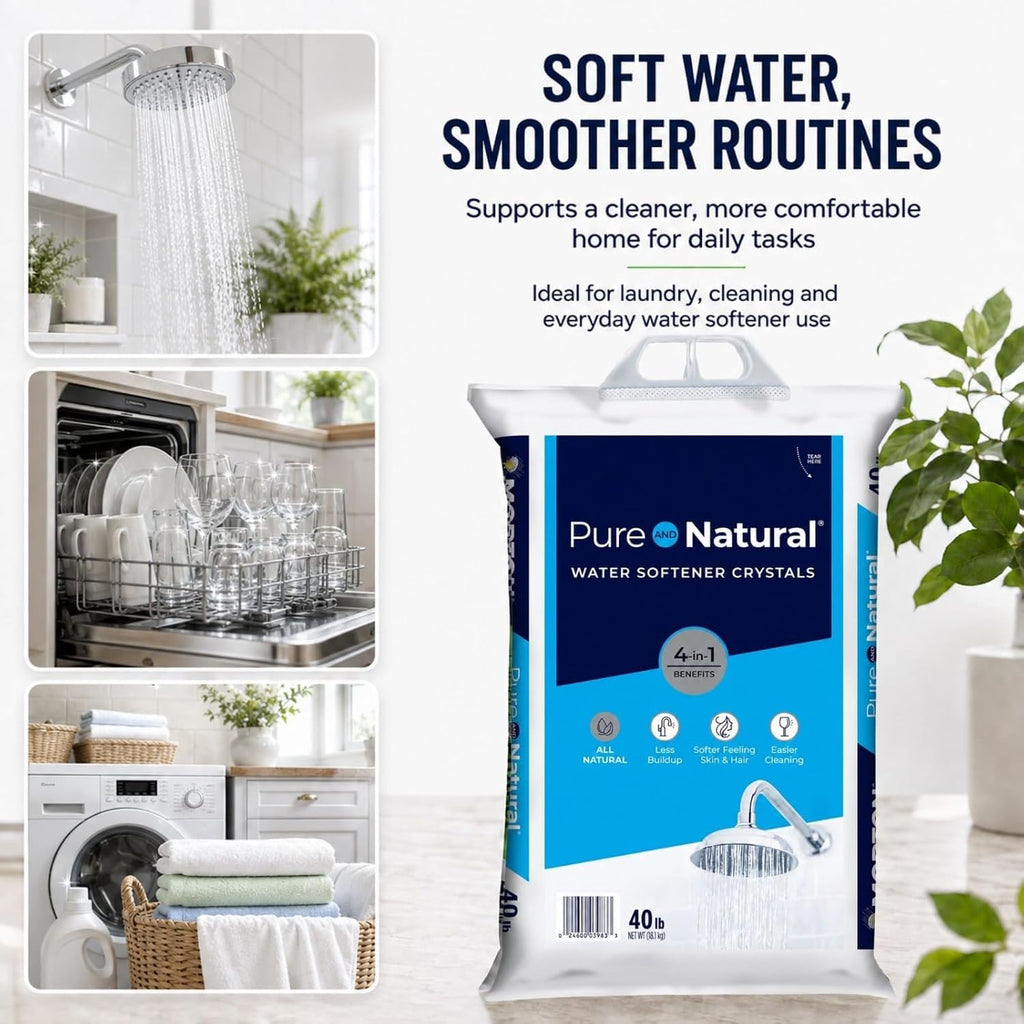 Natural Water Softener Salt Crystals 40 lb Bag 3 Pack F4910
