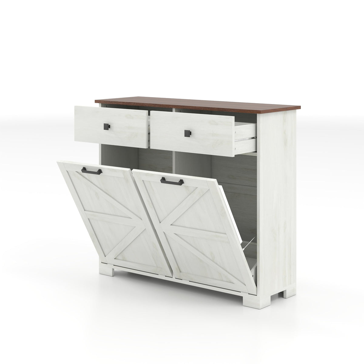 Double Tilt-Out Trash Cabinet for 2x10 Gallon Cans S8113