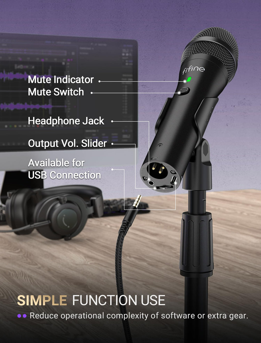 USB/XLR Dynamic Microphone E190114