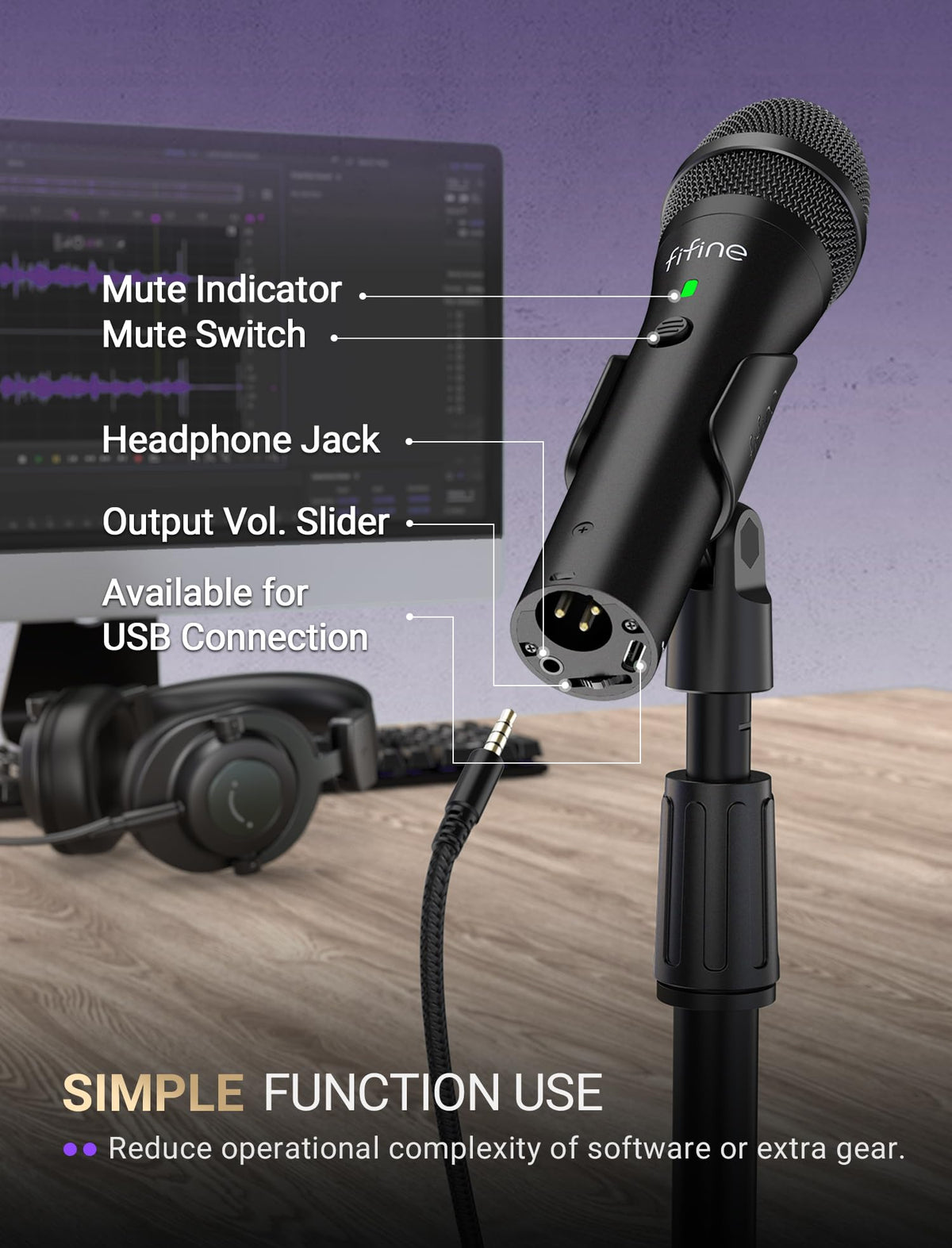 USB/XLR Dynamic Microphone E190114