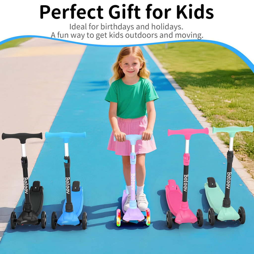 3 Wheel Kick Scooter with Light up Wheels H81064