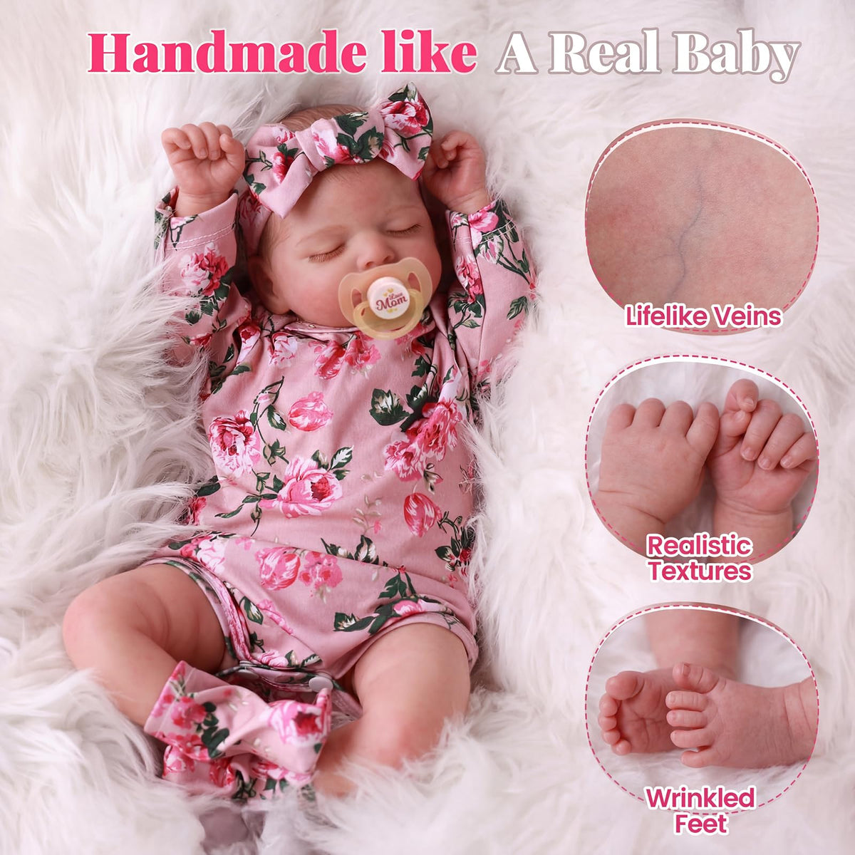 20-Inch Lifelike Reborn Baby Doll Girl T604