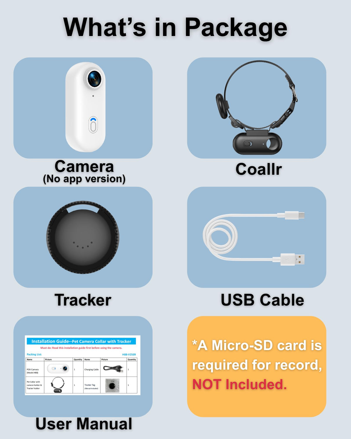 Cat Camera Collar with Location Tracker A15106