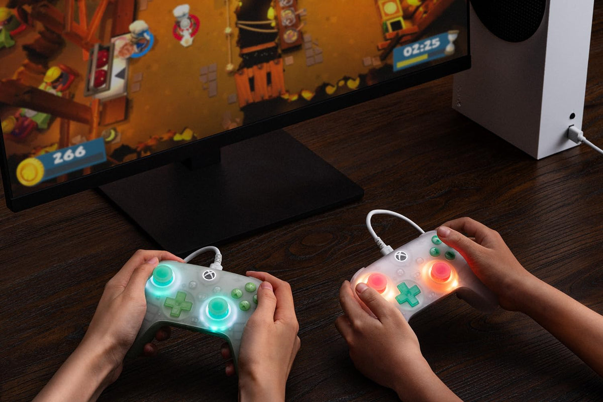 Wired Controller with RGB Lighting, Hall Effect Joysticks and Triggers, Translucent Pink M772612