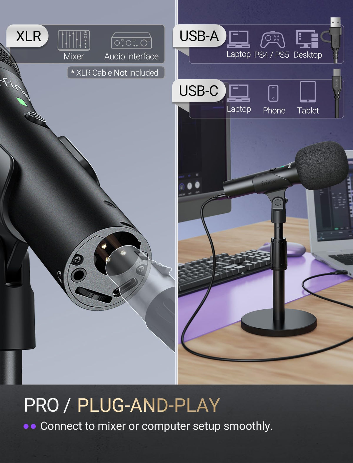 USB/XLR Dynamic Microphone E190114