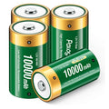 4 Pack 1.2V D Size Rechargeable Batteries A44647