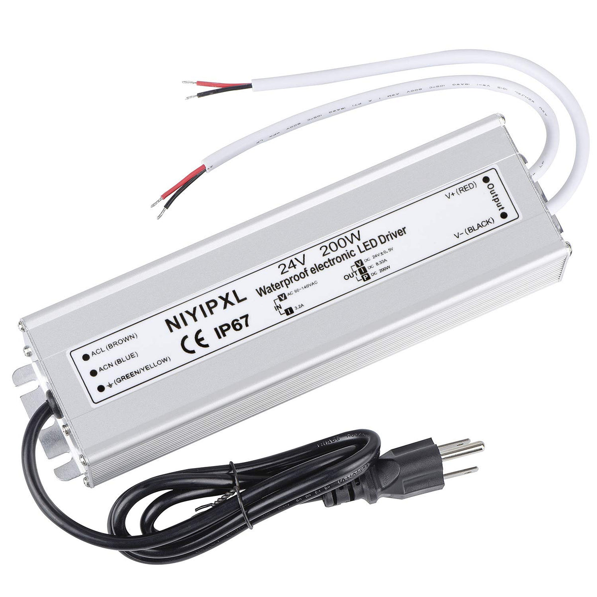 200 Watts 24V DC Waterproof IP67 LED Power Supply U473
