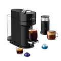 Black Coffee Machine with Milk Frother N6643