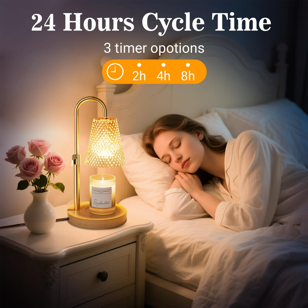 Adjustable Height Candle Warmer Lamp with Timer E5923