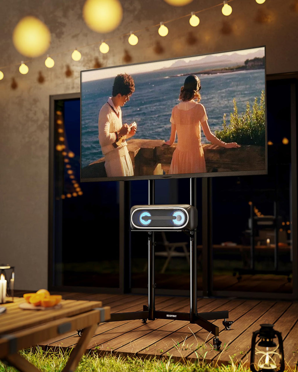 Heavy-Duty Rolling TV Stand S104