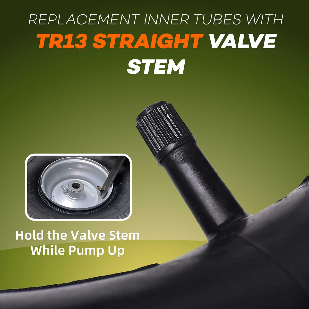 4.80/4.00-8" Inner Tube with TR-13 Straight Valve Stem (4-Pack) Z2652