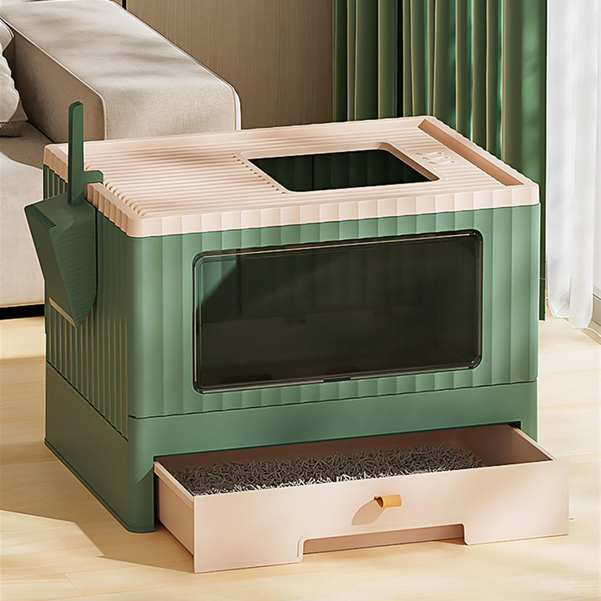 Foldable Cat Litter Box with Lid B267