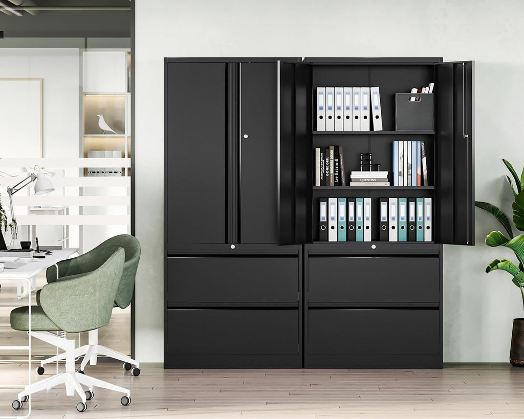 Metal 2 Drawer File Cabinet with Lock F471344