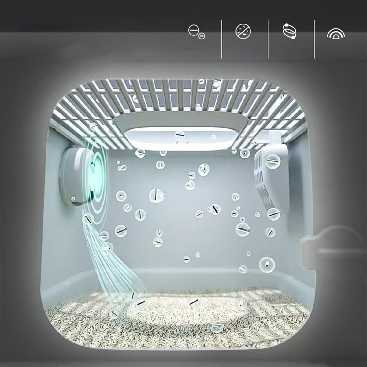 Extra Large Fully Enclosed Cat Litter Box with Lid M200075