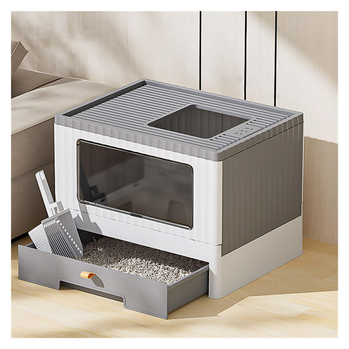 Foldable Cat Litter Box with Lid B267
