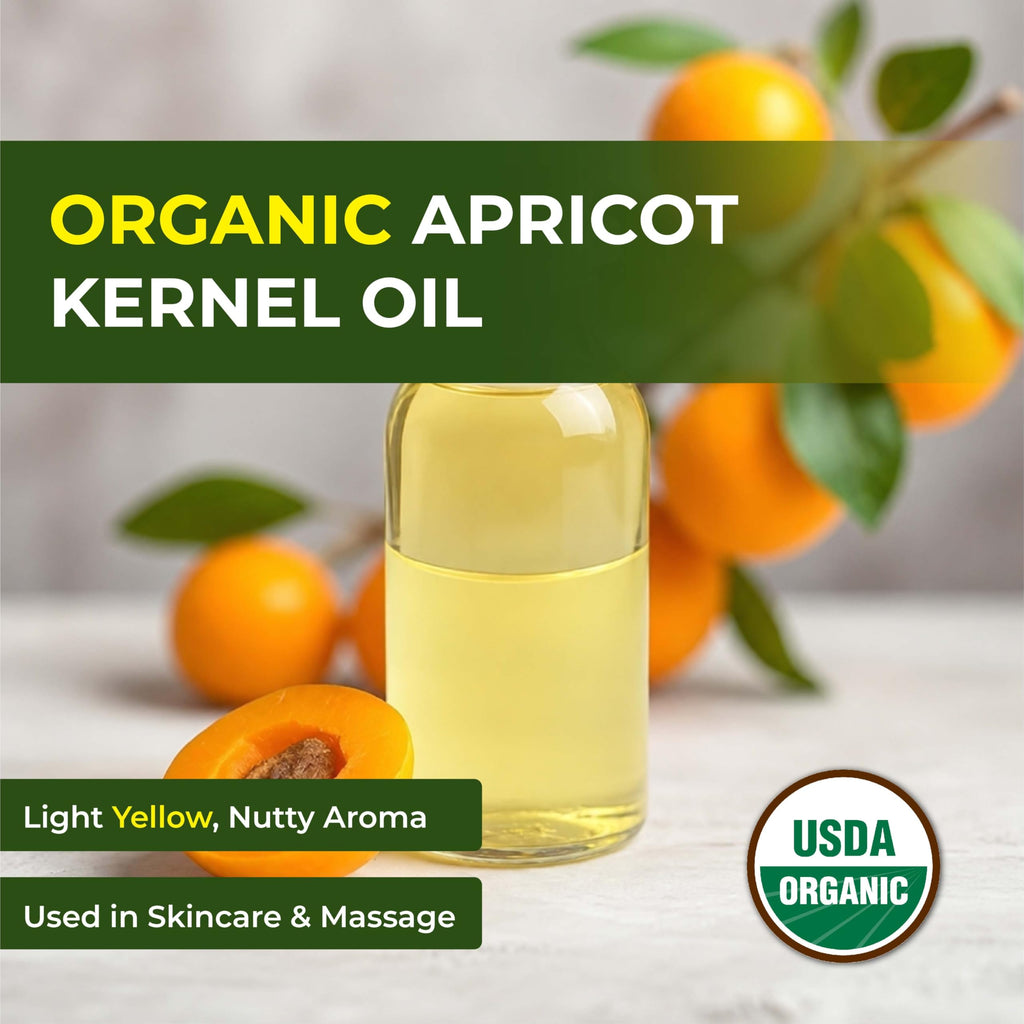 Cold Pressed Apricot Kernel Carrier Oil 4 Fl Oz O1432