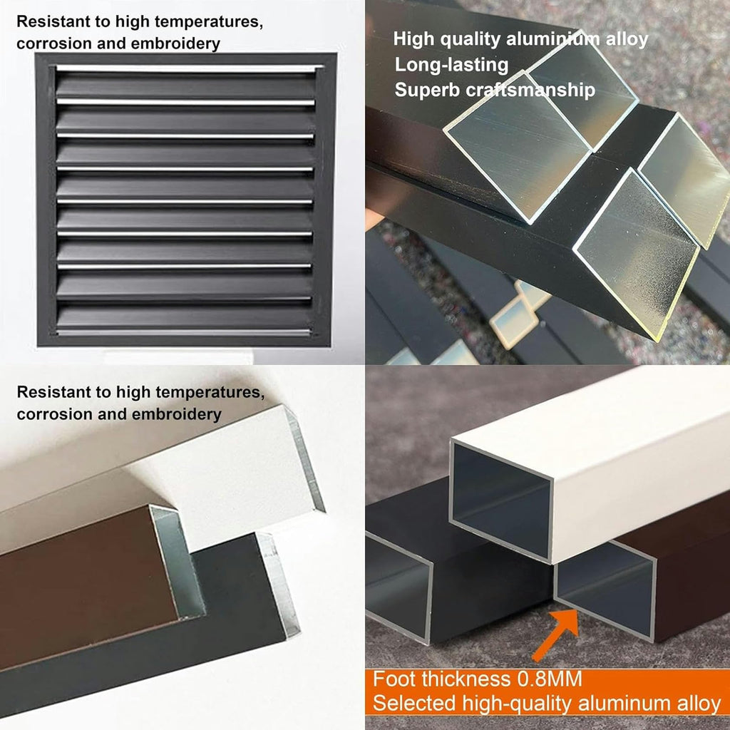Aluminum Air Conditioner Fence Cover White 100*50*70cm S712