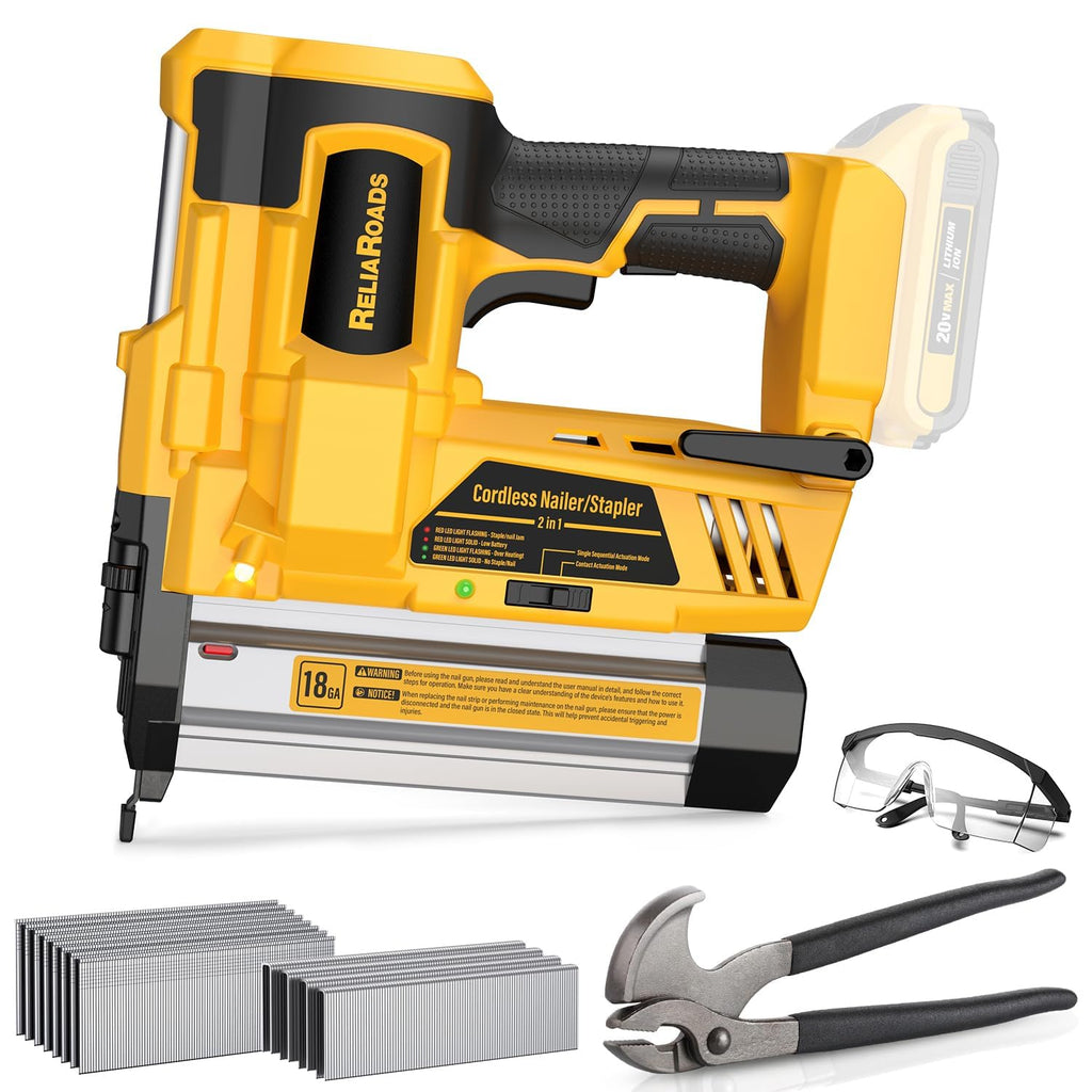 2-in-1 18GA Cordless Brad Nailer Stapler X780182