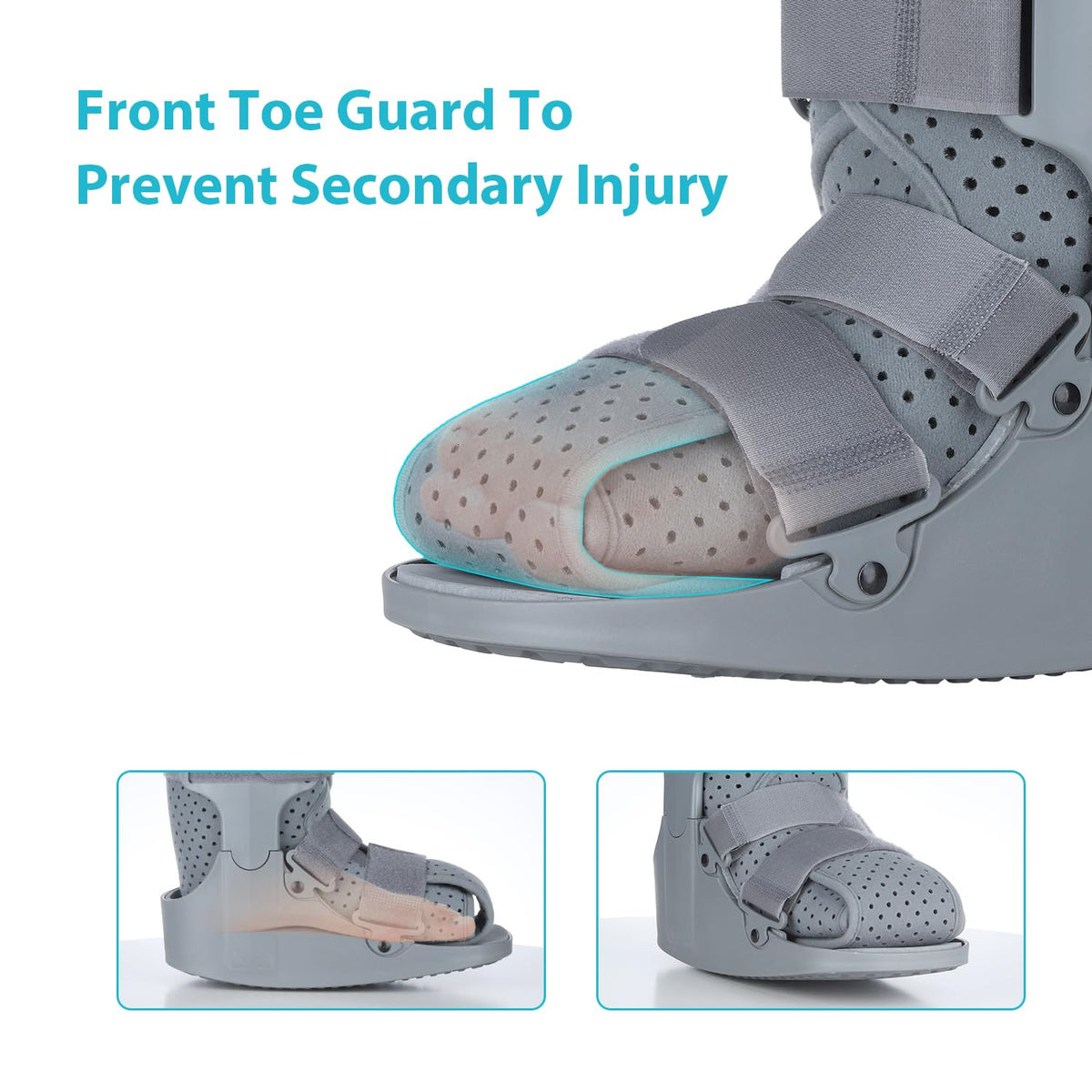 Orthopedic Walking Boot Gray-Large S8406