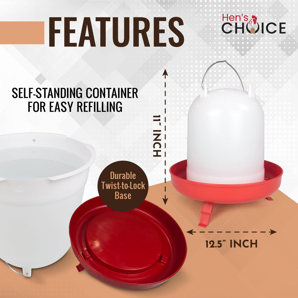 8L Chicken Waterer with Adjustable Legs X60109