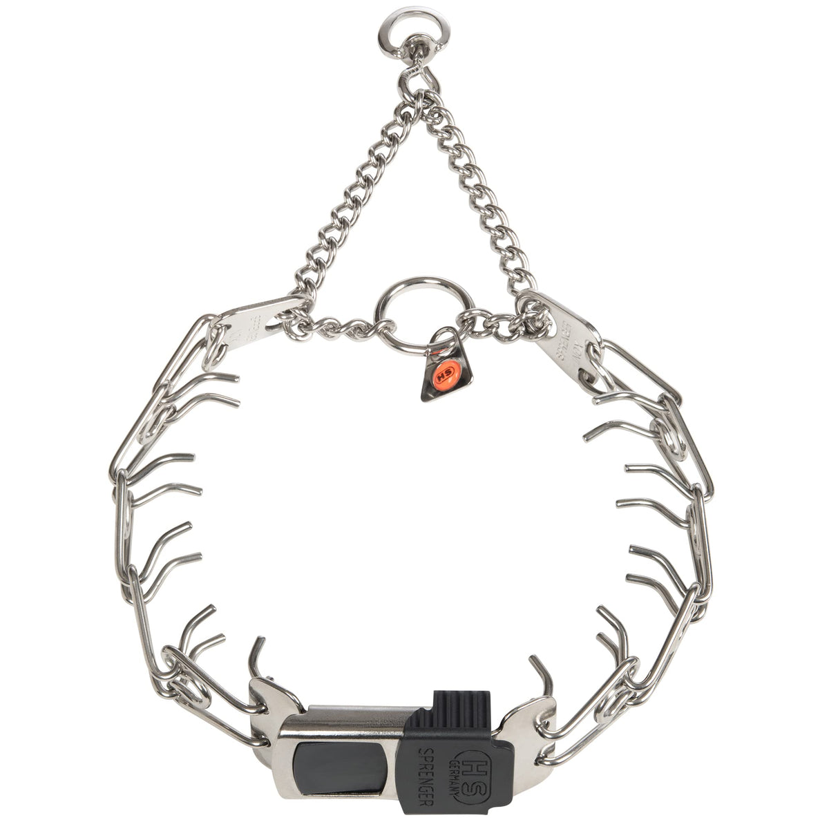 Adjustable Stainless Steel Prong Collar with Quick Release Buckle M573807