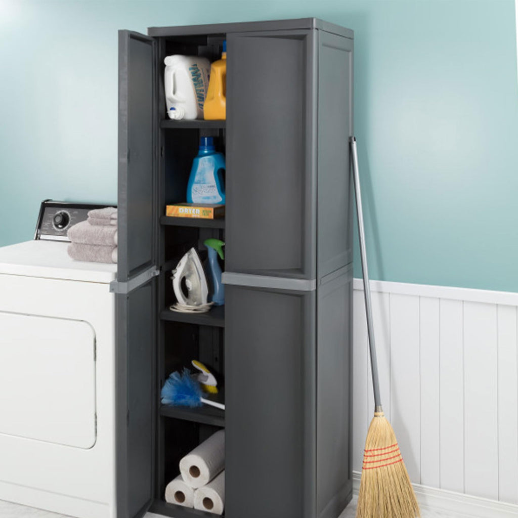 4 Shelf Lockable Utility Storage Cabinet N24365