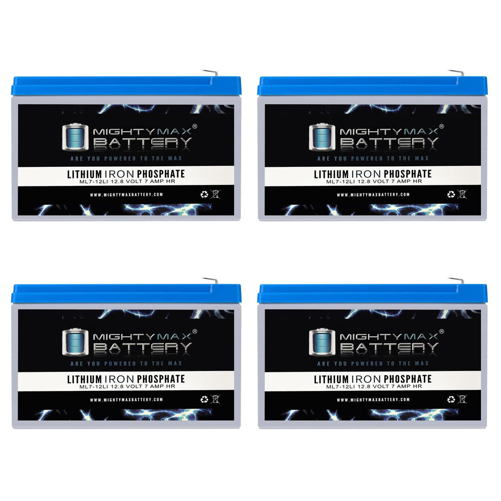 12V 7AH Lithium Replacement Battery 4 Pack S68936