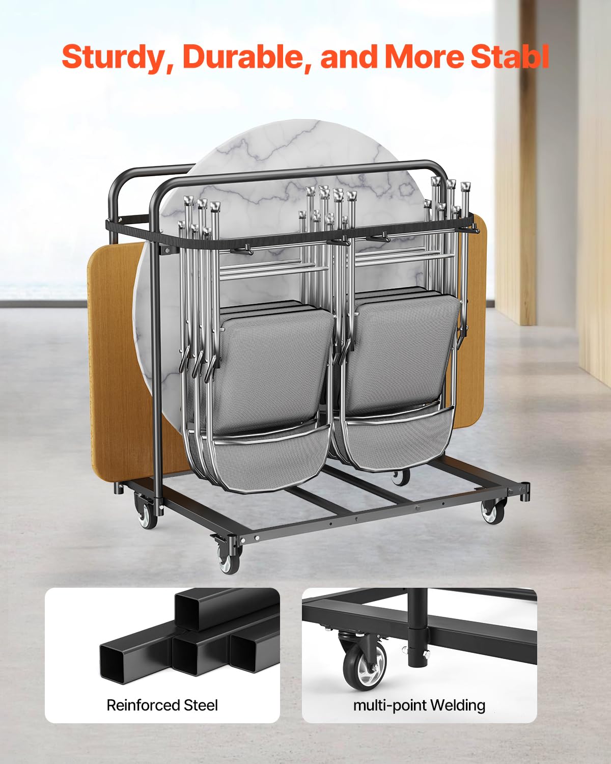 Folding Chair Rack 400 LBS Capacity Heavy-Duty M603975