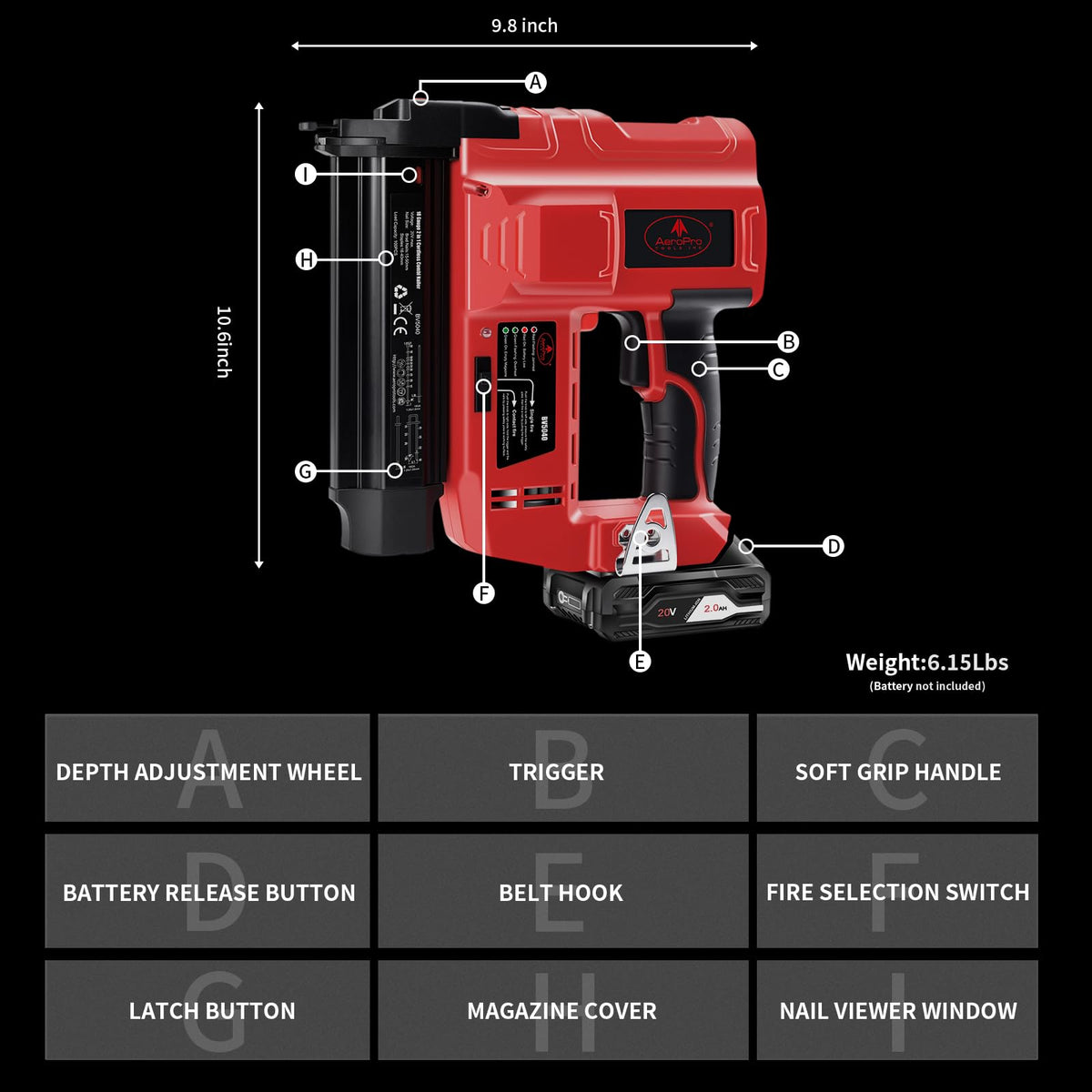 18G Cordless Brad Nailer N736056