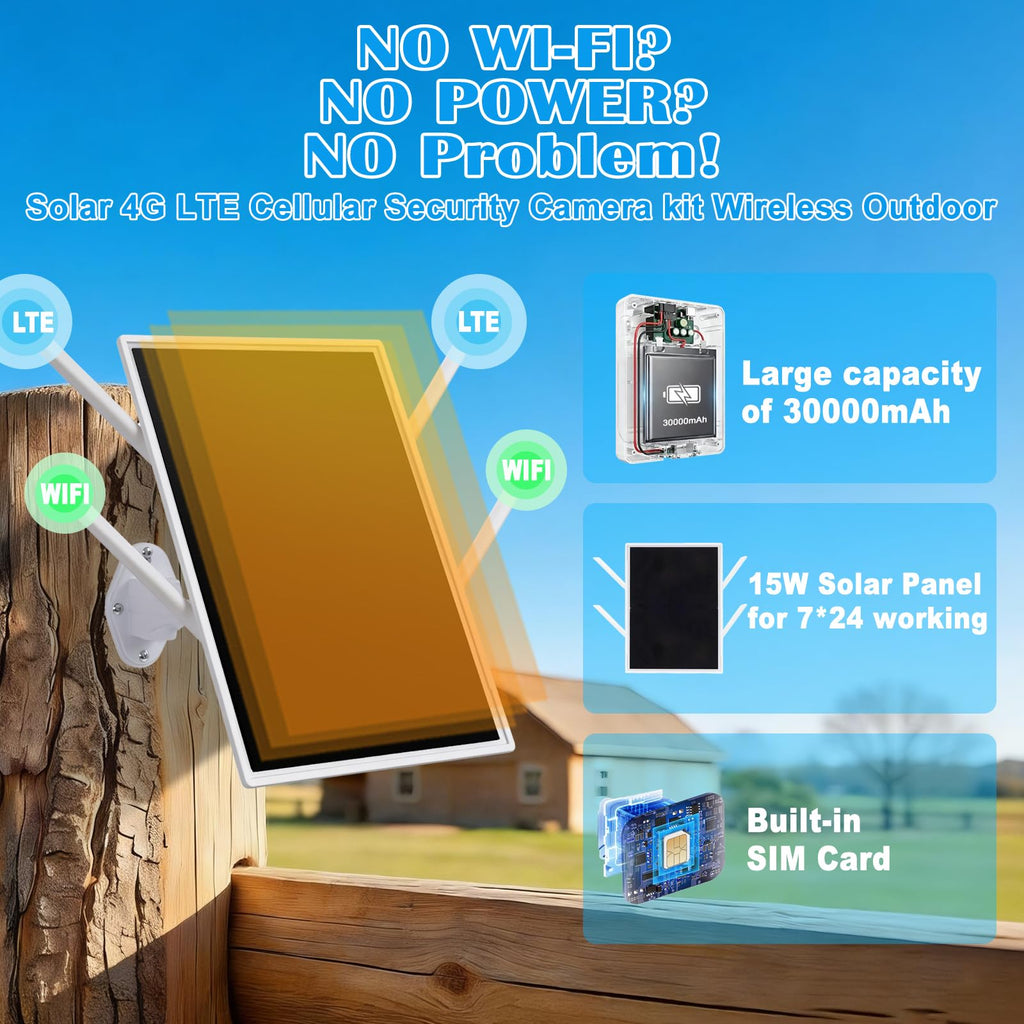 4G Solar Security Camera System with Base Station I864