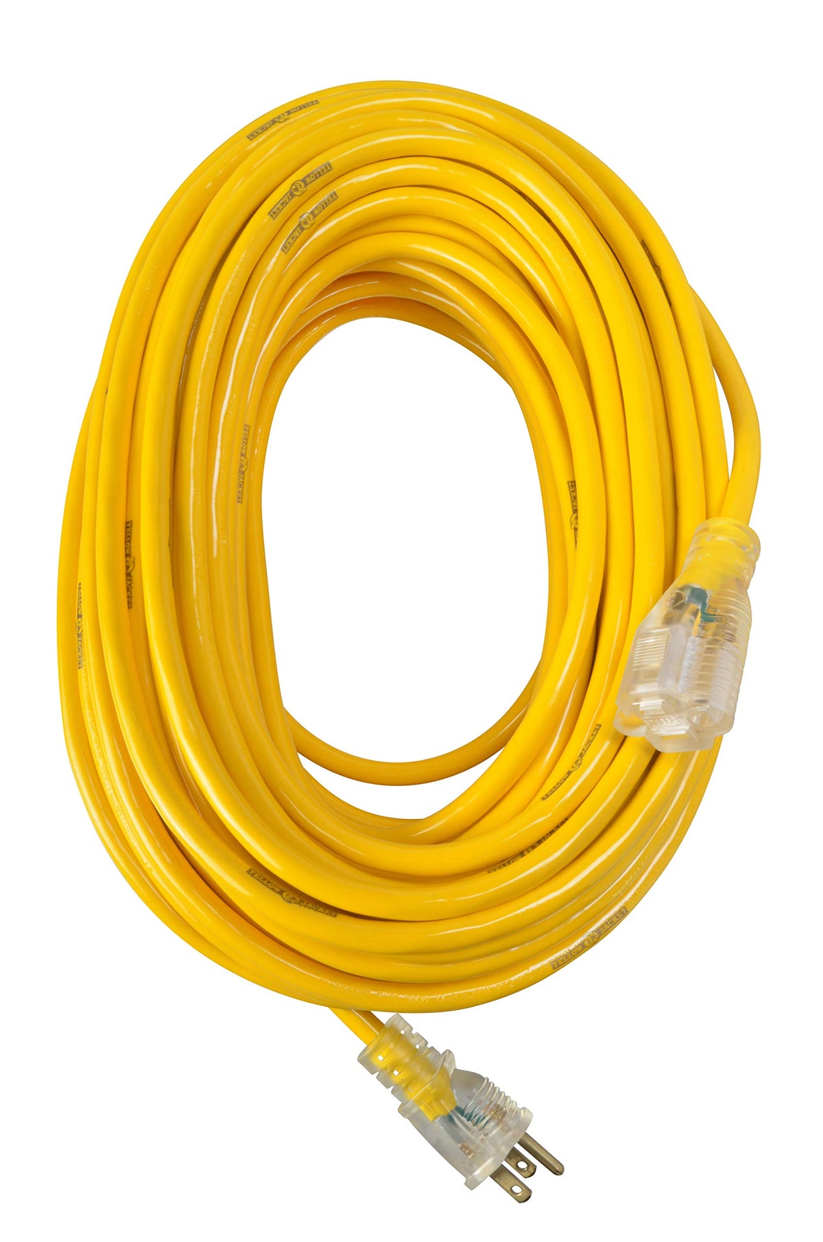 Yellow 100ft. 12/3 15Amp Heavy Duty Extension Cord P1108