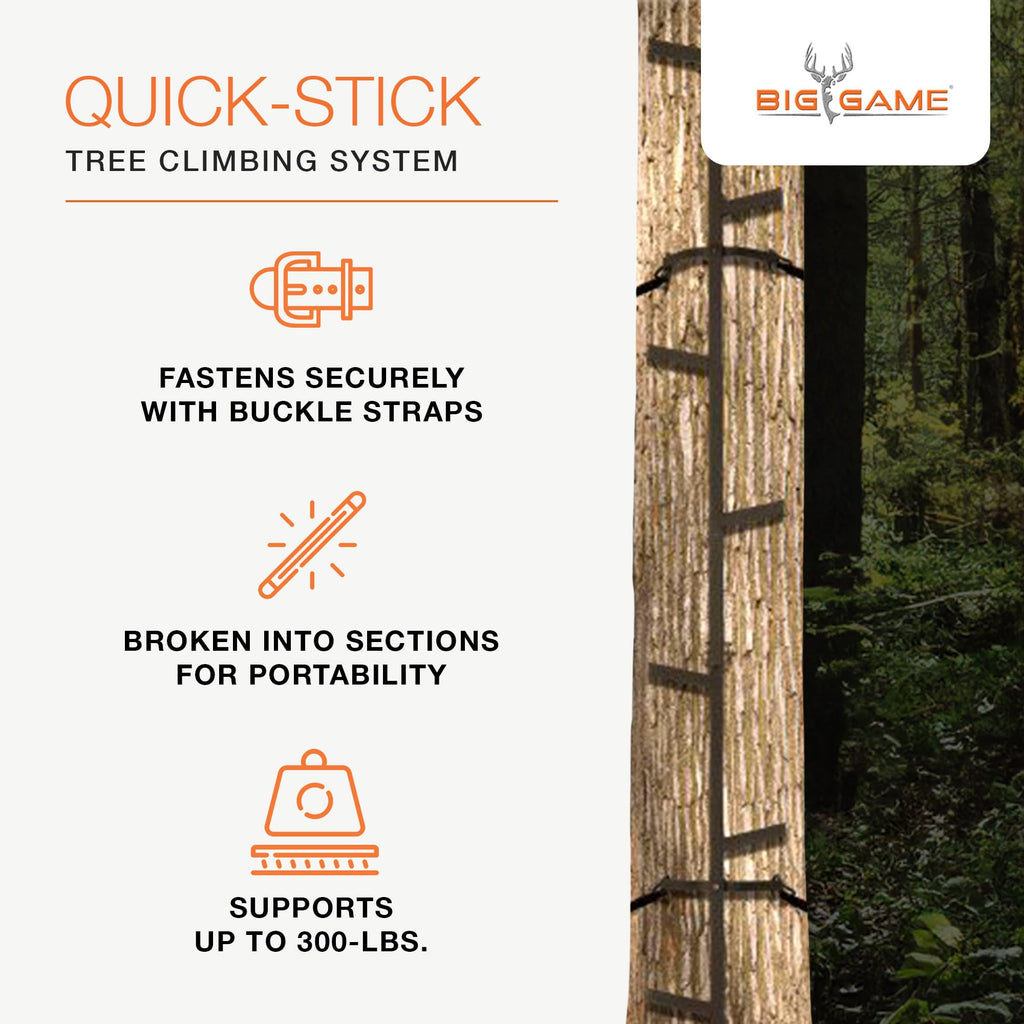 20 Feet Tall Steel Tree Climbing System (2 Pack) T403