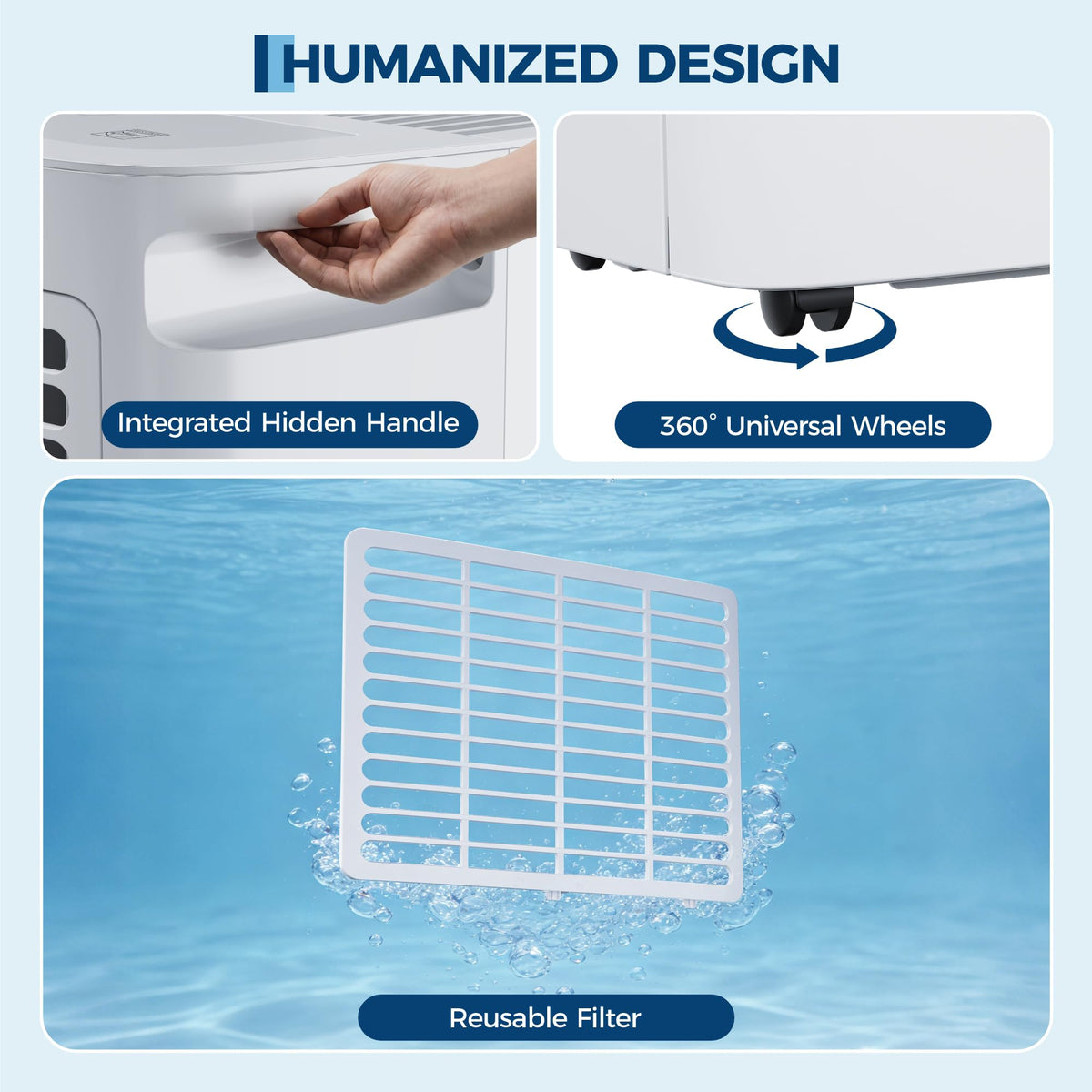 50 Pints Dehumidifier with Auto Defrost, 24H Timer, Auto Shut off U98001