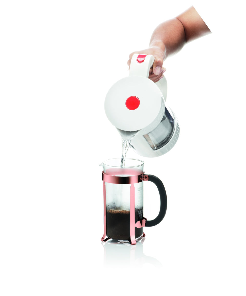 8 Cup French Press Coffee Maker and 2 Piece Glass Set Y66500