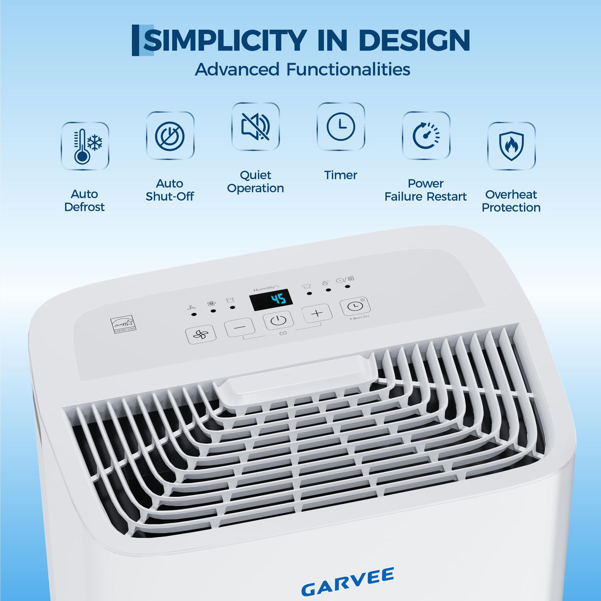 50 Pints Dehumidifier with Auto Defrost, 24H Timer, Auto Shut off U98001