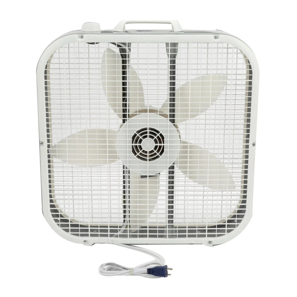 20" Classic Box Fan with 3 Speeds, White O249