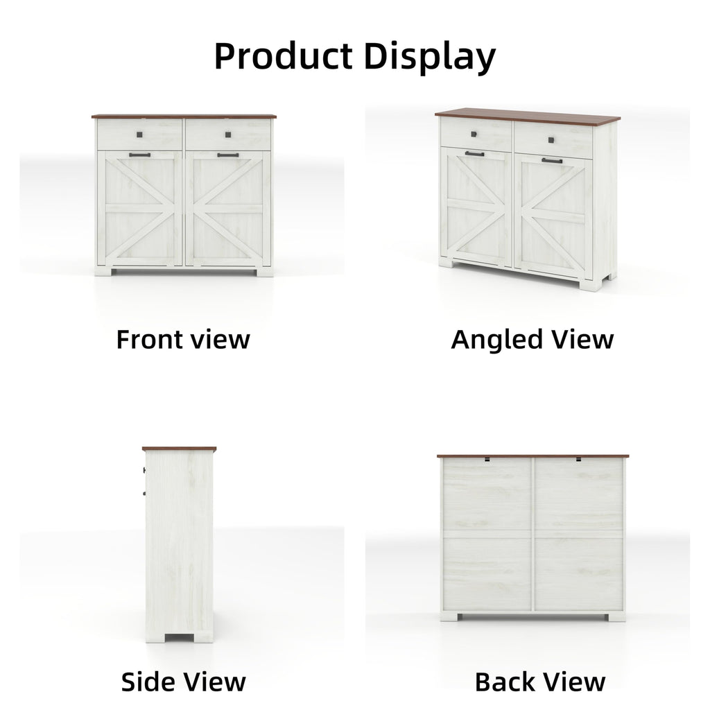 Double Tilt-Out Trash Cabinet for 2x10 Gallon Cans S8113