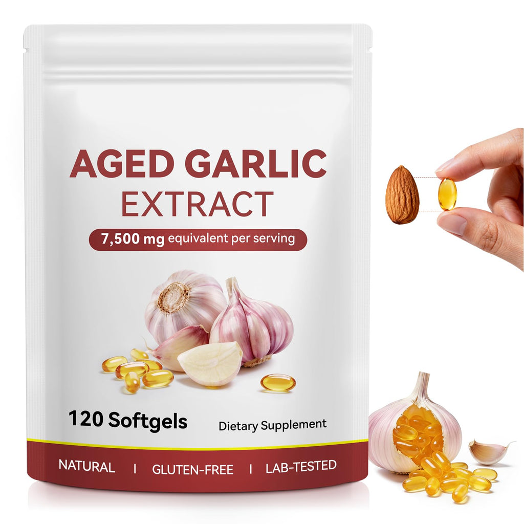 Aged Garlic Extract Capsules with Magnesium, Vitamin B1 & B9, 120 Count M981