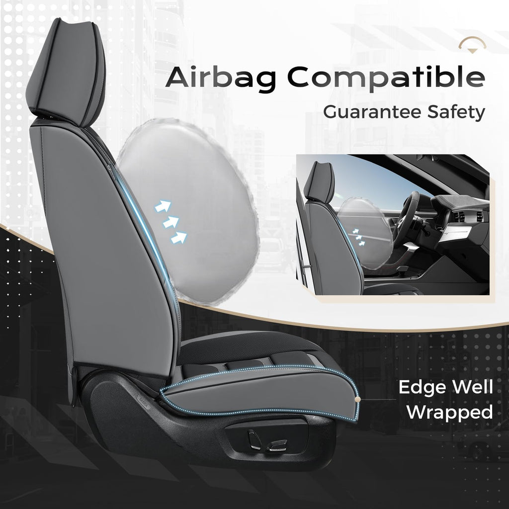 Waterproof Leather Car Seat Covers Full Set S191