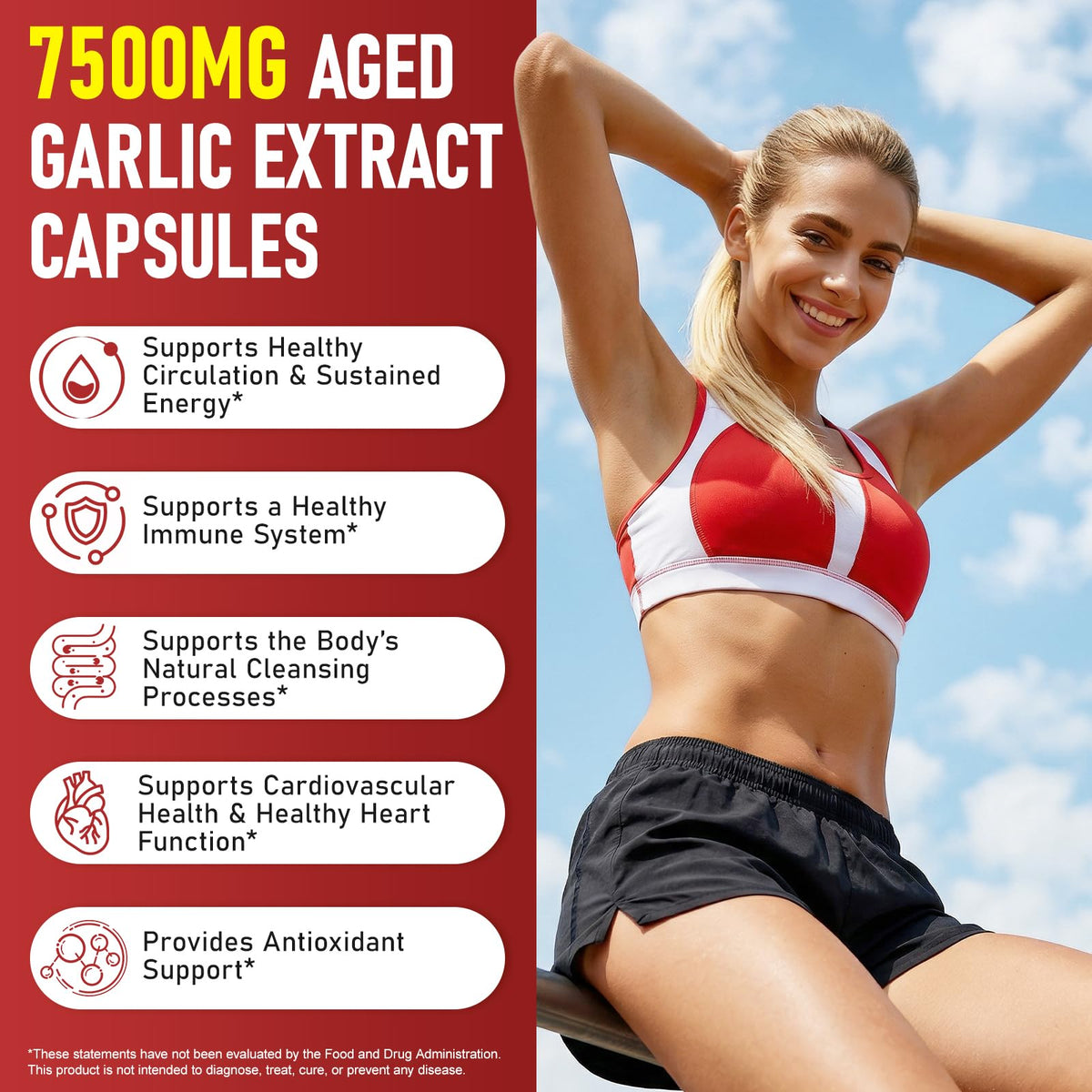 Aged Garlic Extract Capsules with Magnesium, Vitamin B1 & B9, 120 Count M981