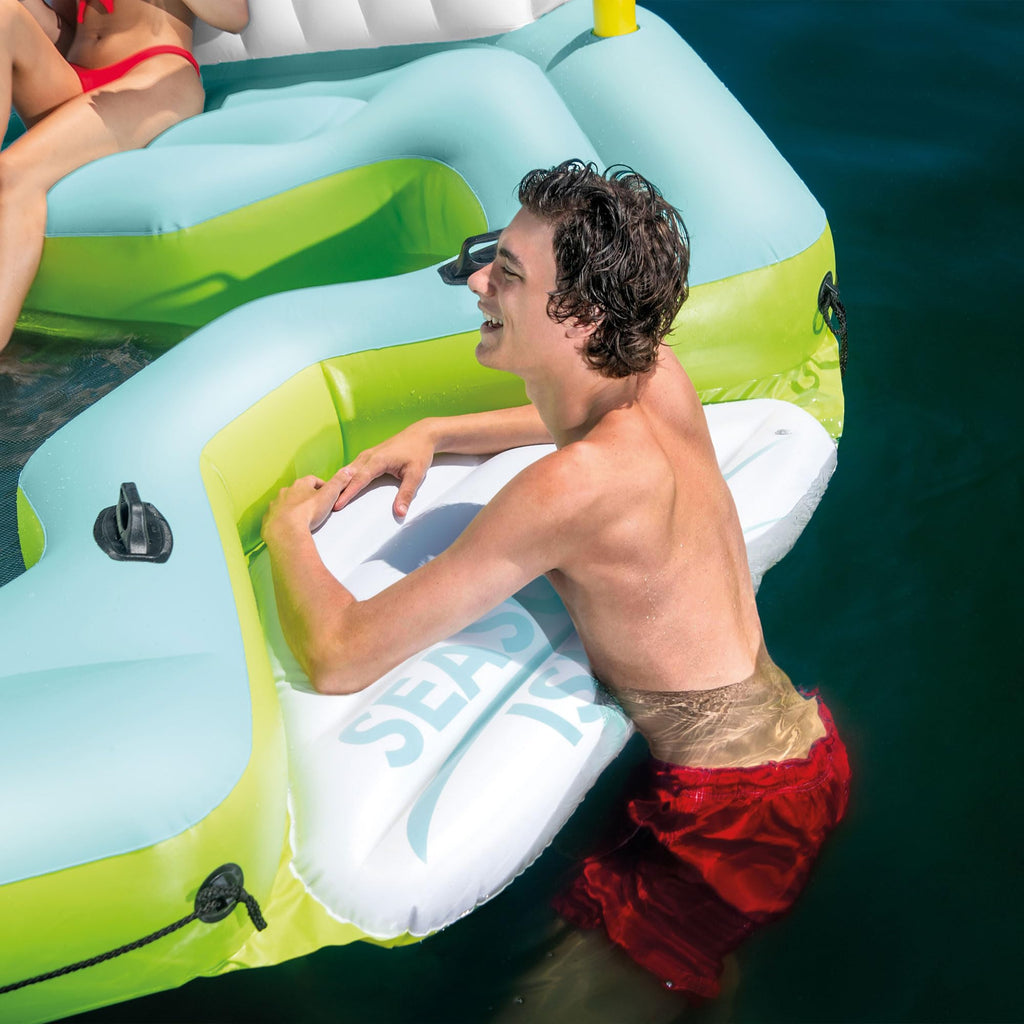 Inflatable Island Float with Built In Cooler and Cup Holder K135420