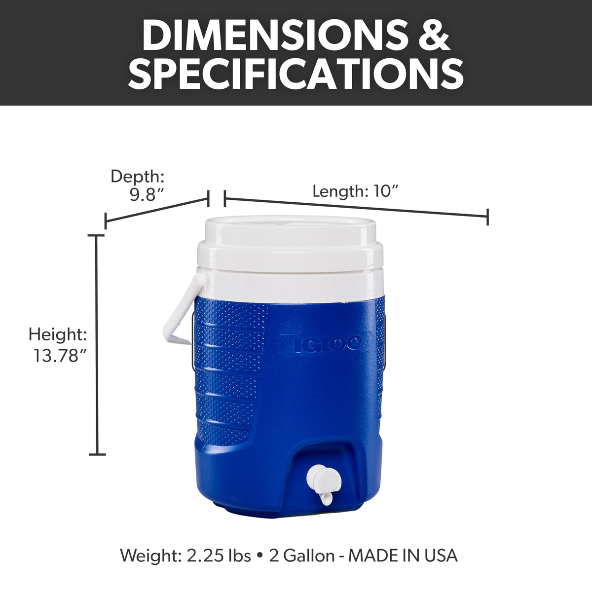 2 Gallon Insulated Portable Beverage Dispenser U481563