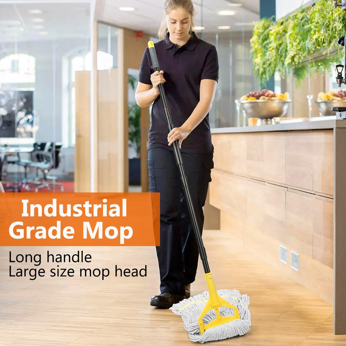 35 Qt Mop Bucket with Side-Press Wringer on Wheels N8877