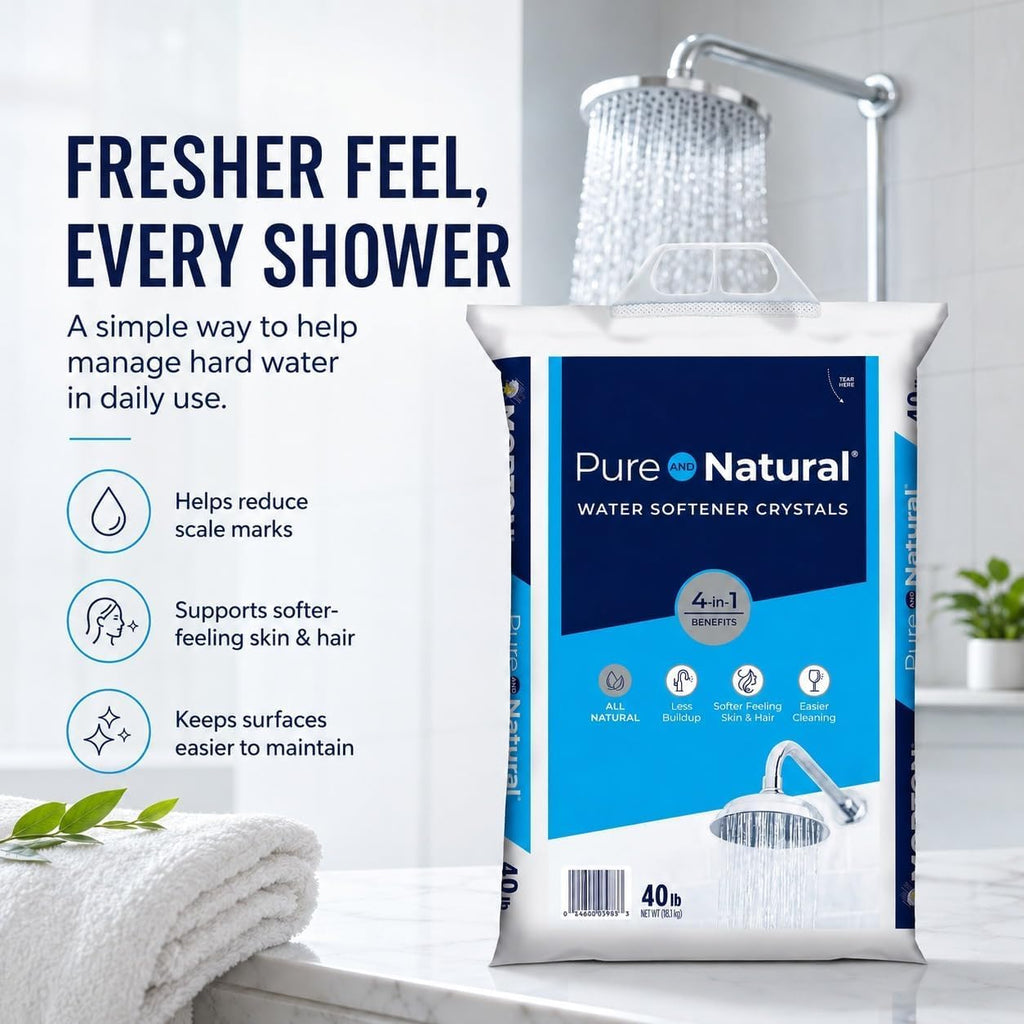 Natural Water Softener Salt Crystals 40 lb Bag 3 Pack F4910