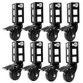 3" Heavy Duty Locking Caster Wheels, 8 PCS, 1000LB Capacity, Black I6947