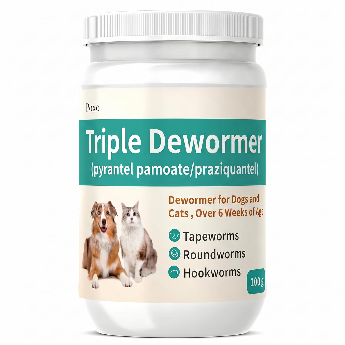 3-Way Dewormer for Dogs & Cats with Praziquantel & Pyrantel Pamoate E197